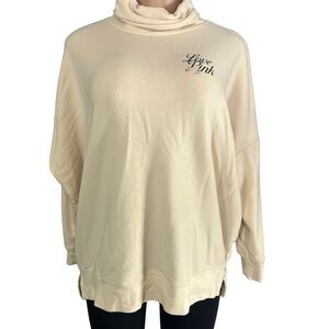 Victoria's Secret Pink Sweatshirt Turtleneck Tunic Pullover
